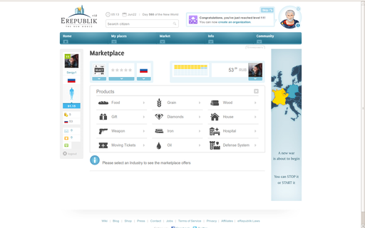 eRepublik - eRepublik - Введение в игру. Часть третья.
